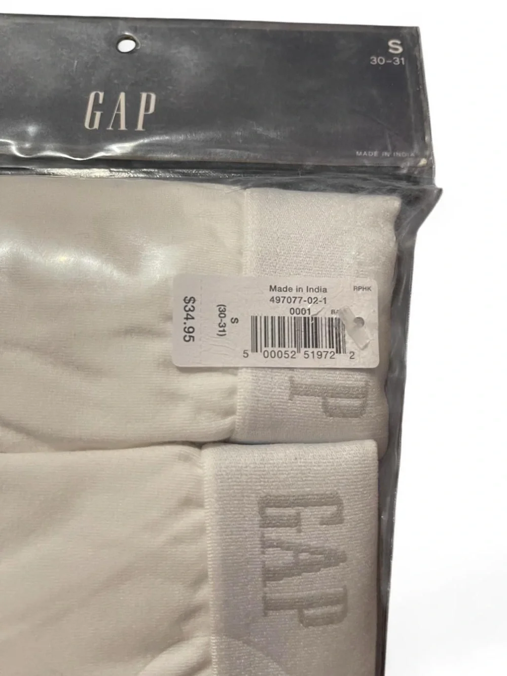 NWT GAP Men’s Small 30-31 White Basic Briefs with Wide Logo Waistband 3-Pack